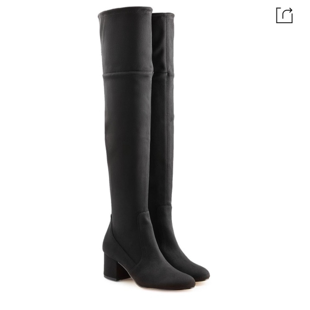 Sam Edelman suede thigh high black boots